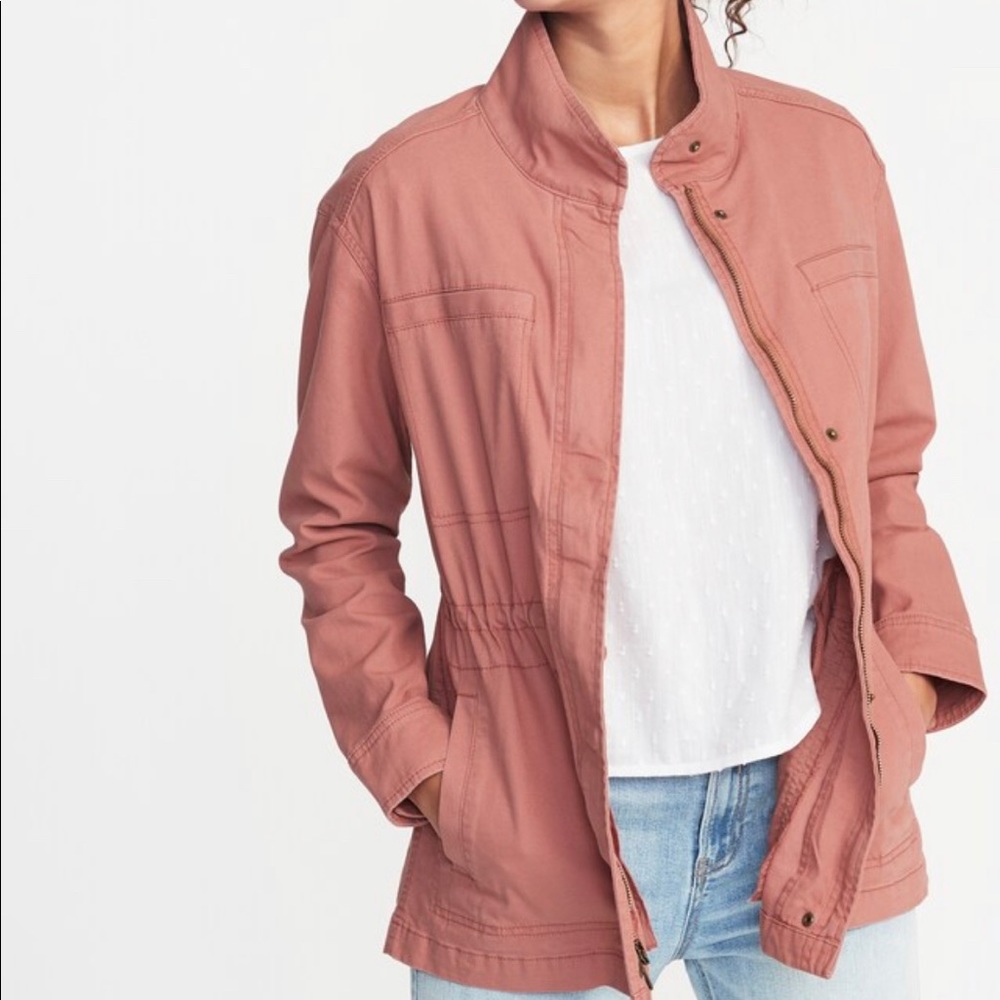 Pink utility jacket
